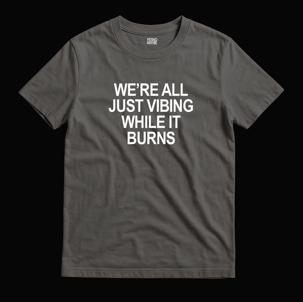 We're All Just Vibing while it burns - Unisex